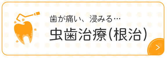 歯が痛い、浸みる… 虫歯治療（根治）